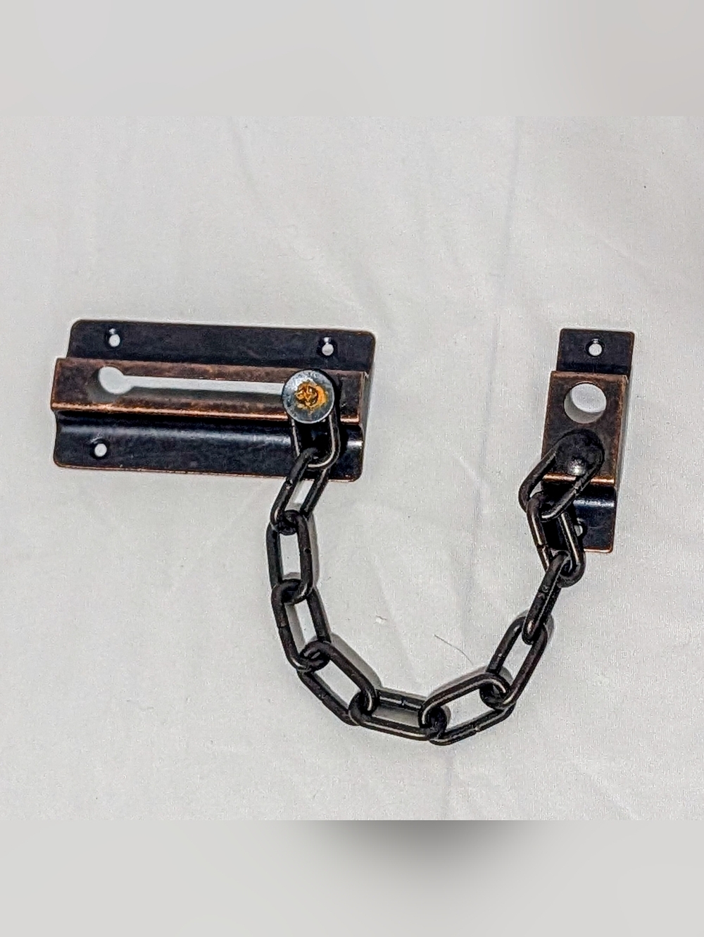 Bronze Security Door Chain Lock - Heavy Duty Metal